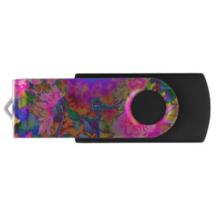Sunflowerfields forever - pink USB flash drive