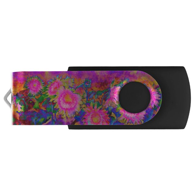 Sunflowerfields  - pink flash drive (Back)