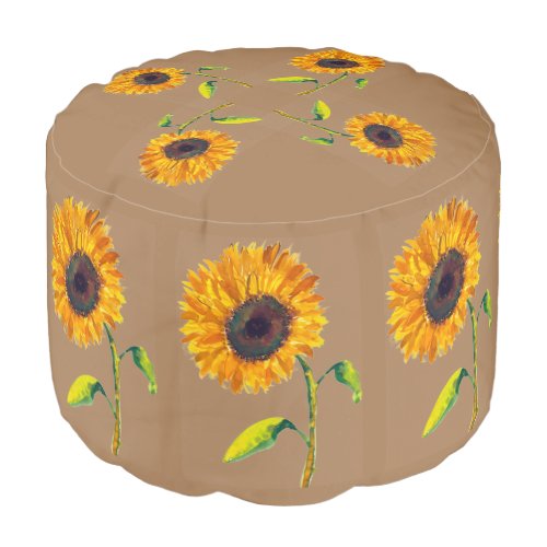 Sunflowerl Foot Rest Pouf