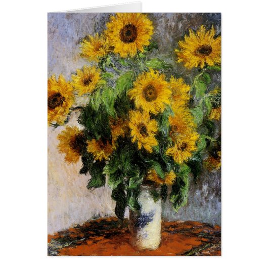 Sunflowers, 1881 by Monet. Cards (Front)