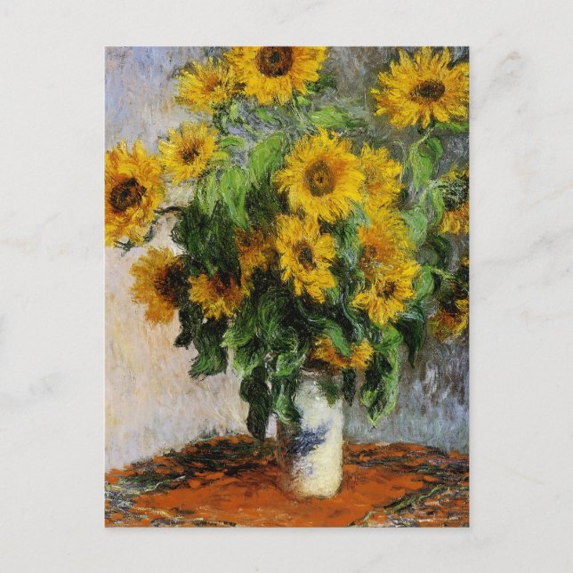 Sunflowers, 1881 by Monet. Postcard (Front)