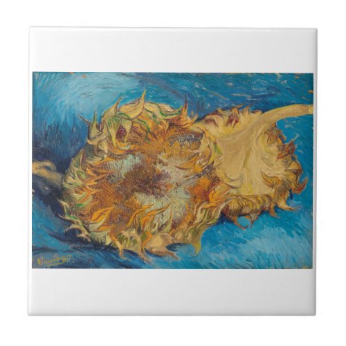 SUNFLOWERS 1887 VAN GOGH ART CERAMIC TILE