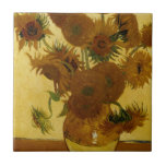 Sunflowers: 1888 by Van Gogh Ceramic Tile<br><div class="desc">Vincent Van Gogh's Post - Impressionist painting "Sunflowers: 1888."</div>