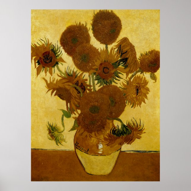 Sunflowers: 1888 by Van Gogh Poster (Front)