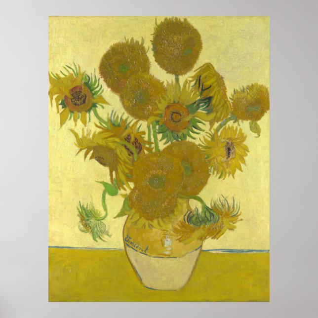 Sunflowers, 1888 (Vincent Van Gogh) Poster (Front)