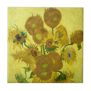 Sunflowers, 1889 ceramic tile