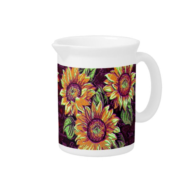 Sunflowers 1 beverage pitcher (Right)