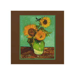 Sunflowers, 3, by Vincent van Gogh Wood Wall Art