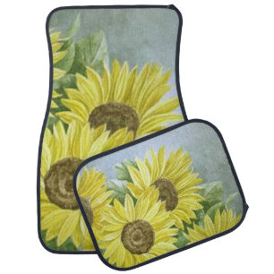Sunflowers 3 car mat
