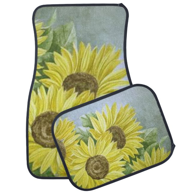 Sunflowers 3 car mat (Set)