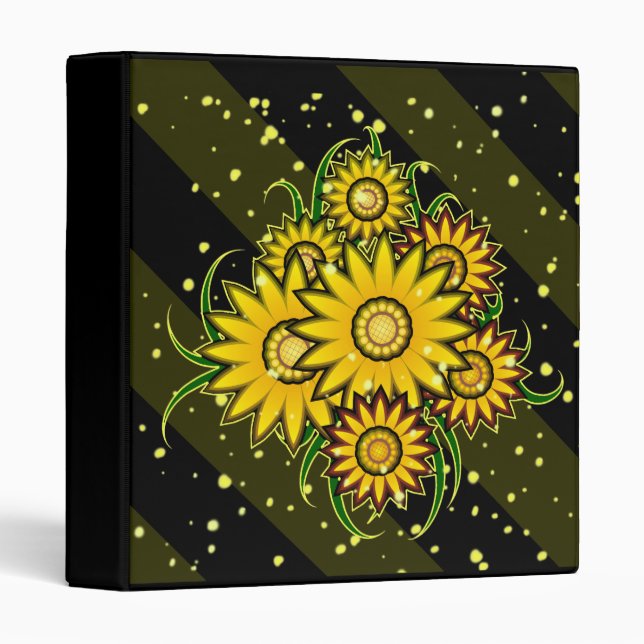 Sunflowers 3 Ring Binder (Front/Spine)