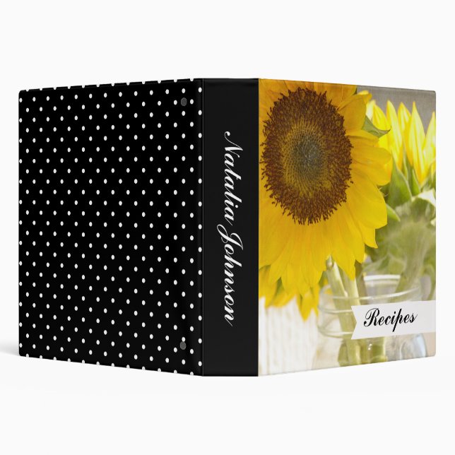 Sunflowers 3 Ring Binder (Background)