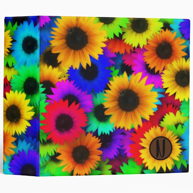 Sunflowers 3 Ring Binder (Front/Spine)