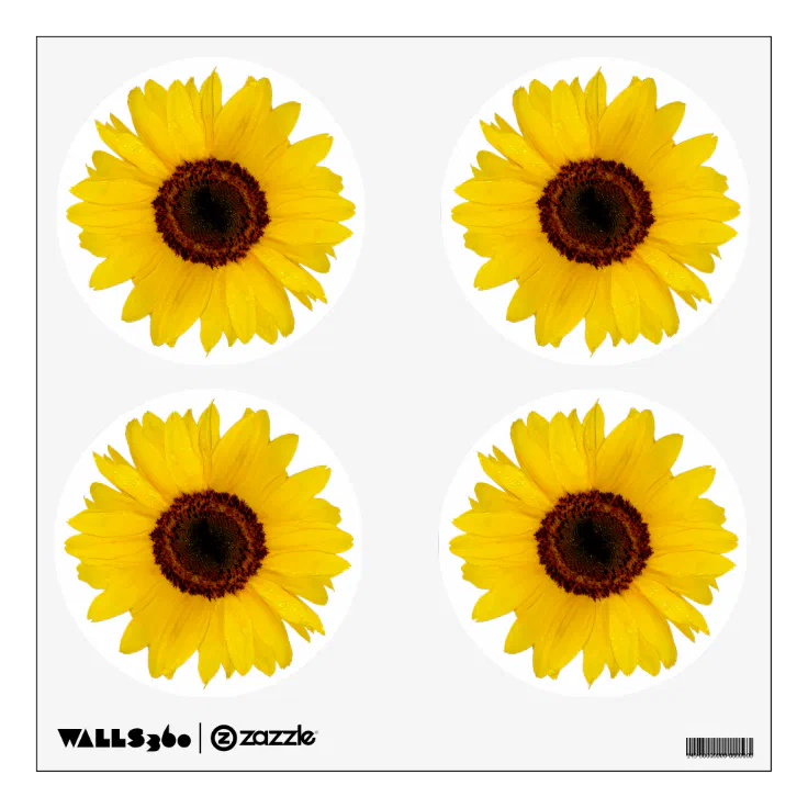 Sunflowers 4 wall sticker Zazzle
