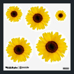 Sunflowers 5 wall sticker<br><div class="desc">Big lovely full bloom natural yellow sunflowers adorn this lovely set of five wall decals! What an easy and practical way to brighten any room! Use them as an accent anywhere you want a bit of color and finesse! Prefect for children's rooms and dorms because you can peel them off...</div>