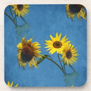 Sunflowers Abstract Drink Coaster