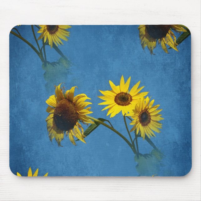 Sunflowers Abstract Mouse Pad (Front)