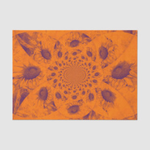 Sunflowers Abstract Orange Autumn Colors Decoupage Tissue Paper
