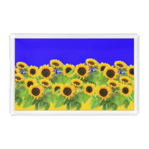 Sunflowers Acrylic Serving Tray
