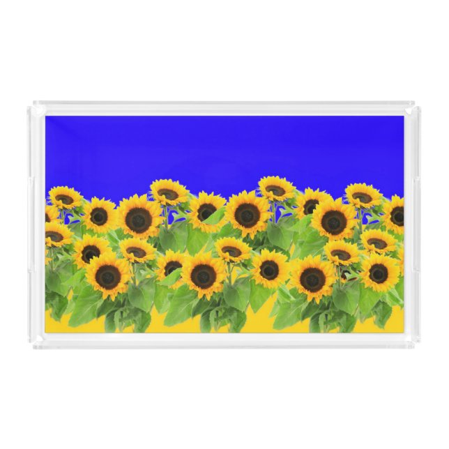 Sunflowers Acrylic Serving Tray (Front)
