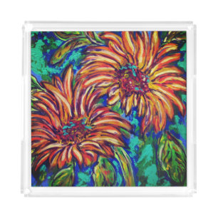 Sunflowers Acrylic Tray