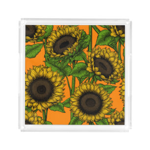 Sunflowers Acrylic Tray