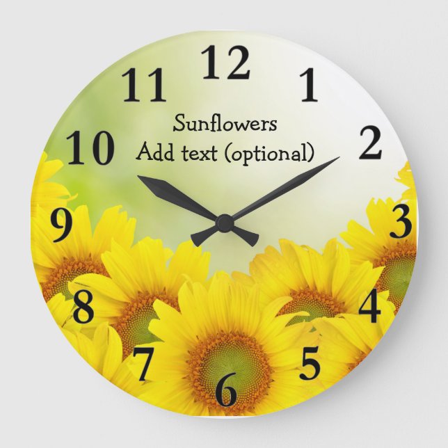 Sunflowers Acrylic Wall Clock (Front)