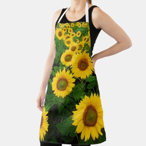 Sunflowers  All_Over_Print Long Apron