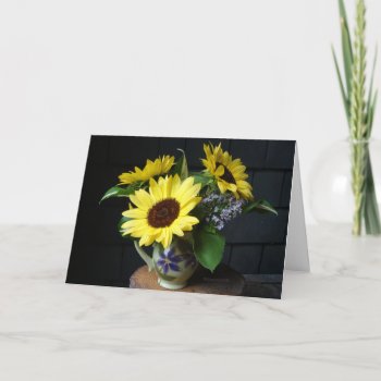 Sunflowers And Asters Margie Thank You Card by logodiane at Zazzle