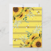 Sunflowers And Bees Baby Shower Invitation (Back)