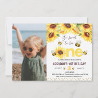 Sunflowers And Bees Bee-Day Photeo 1st Birthday