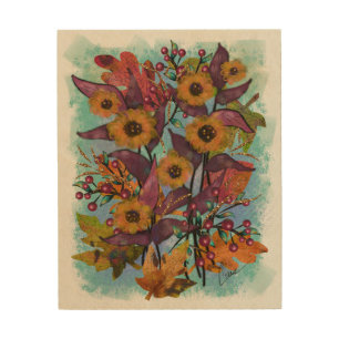 Sunflowers and Berries Floral Art