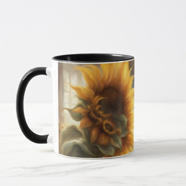 Sunflowers and Big Windows Mug (Left)
