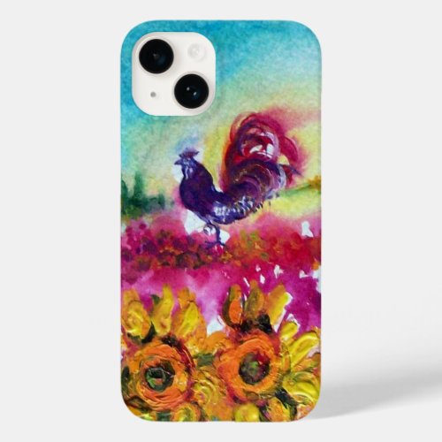 SUNFLOWERS AND BLACK ROOSTER Case_Mate iPhone 14 CASE