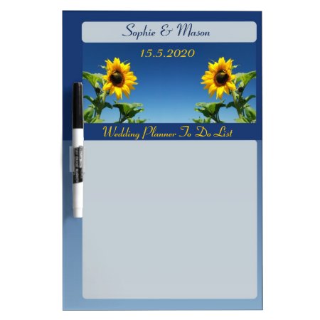 Sunflowers And Blue Sky Wedding Planner Board