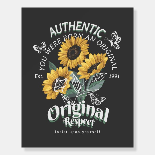 Sunflowers and Butterflies Graphic Foam Board (Front)