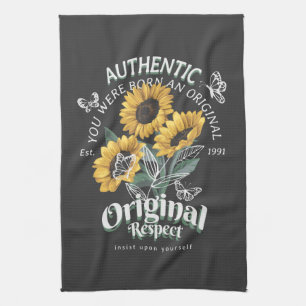 Sunflowers and Butterflies Graphic Kitchen Towel