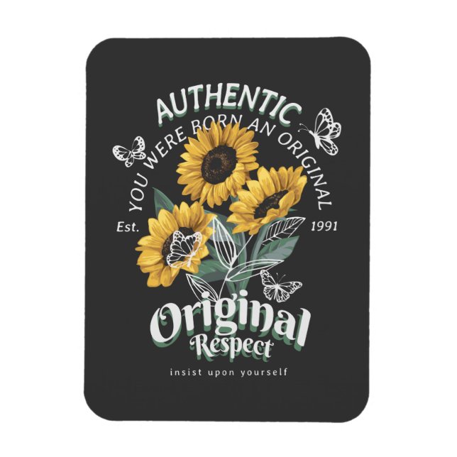 Sunflowers and Butterflies Graphic Magnet (Vertical)