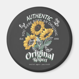 Sunflowers and Butterflies Graphic Magnet