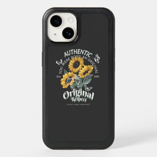 Sunflowers and Butterflies Graphic OtterBox iPhone 14 Case