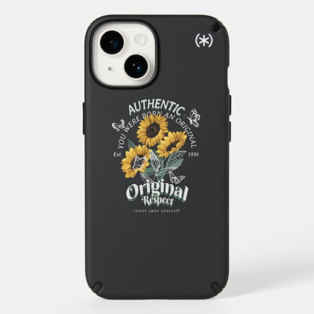 Sunflowers and Butterflies Graphic Speck iPhone Case (Front)