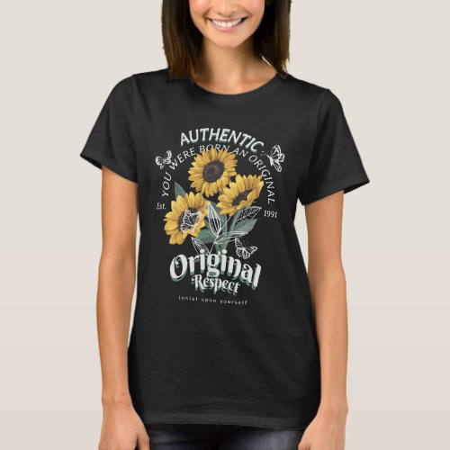 Sunflowers and Butterflies Graphic T_Shirt