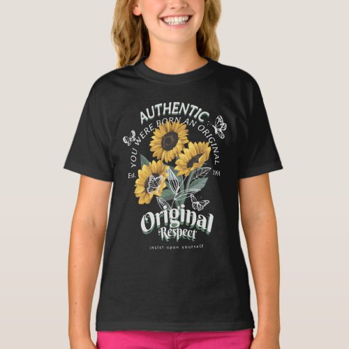 Sunflowers and Butterflies Graphic T_Shirt