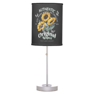 Sunflowers and Butterflies Graphic Table Lamp