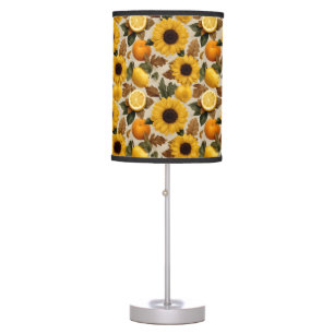 Sunflowers and Citrus Autumn Home Decor Table Lamp