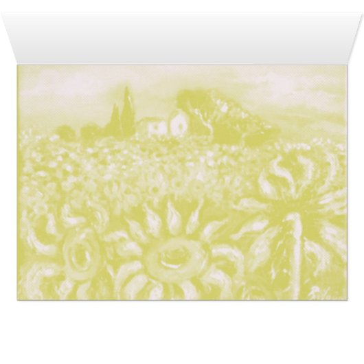 SUNFLOWERS AND COUNTRYSIDE IN TUSCANY (Inside Horizontal (Bottom))