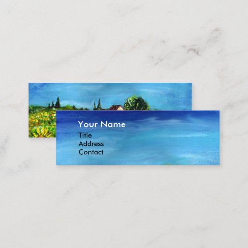 SUNFLOWERS AND COUNTRYSIDE IN TUSCANY  Blue Sky Mini Business Card