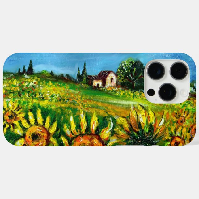 SUNFLOWERS AND COUNTRYSIDE IN TUSCANY Case-Mate iPhone CASE (Back (Horizontal))