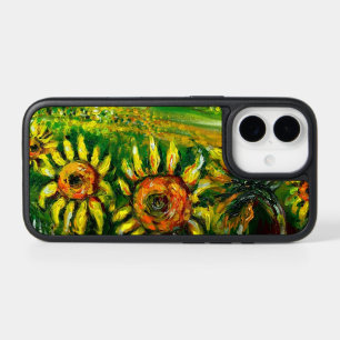 SUNFLOWERS AND COUNTRYSIDE IN TUSCANY iPhone CASE