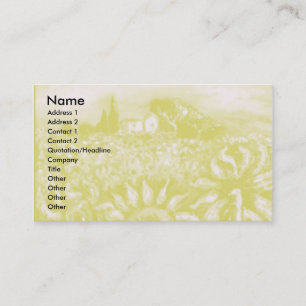 SUNFLOWERS AND COUNTRYSIDE IN TUSCANY- ITALY BUSINESS CARD
